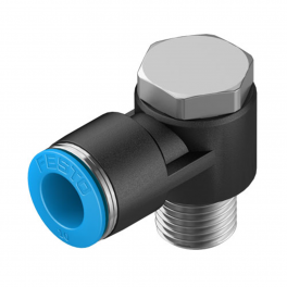 QSLV-G1/8-6 Угловой штуцер с цанговым зажимом и резьбой