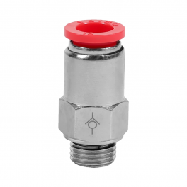VL-CD-10-G14 Фитинг прямой с обратным клапаном, 10мм G 1/4 (наруж.резьба)